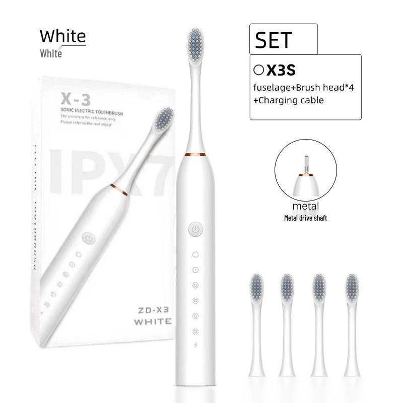 Enhanced Rechargeable Electric Toothbrush: Six-Speed Adult Couple Set with Travel-Friendly Soft Bristle Design