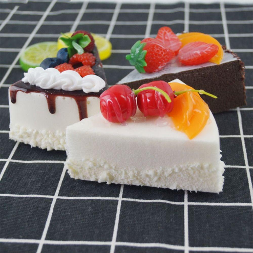 Can be Placed Cake Model PU Material Kids Toys Multipurpose Simulation Cake  Dessert Display