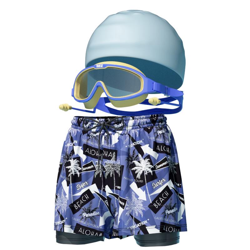 Professionelle Schnelltrocknende Jungen-Badehose: Doppellagiges Anti-Peinlichkeits-Set für mittlere und große Kinder