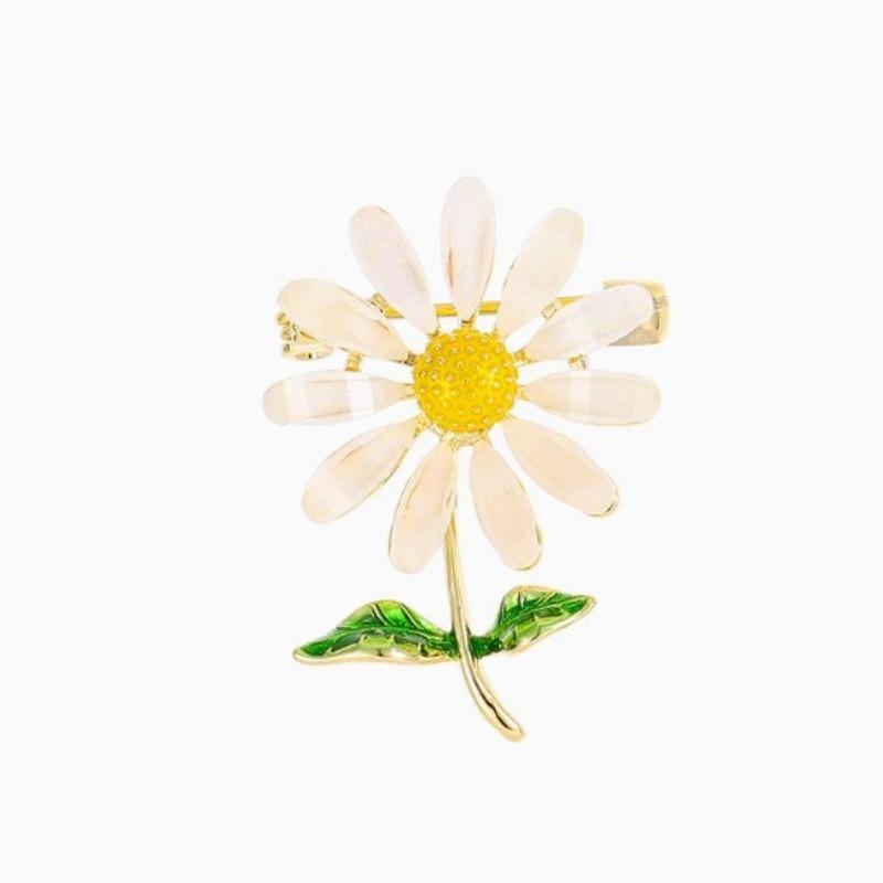 Fashion Daisy Sun Flower Brooches for Women Men Trendy Sunflower Plant Party Wedding Office Korean Jewelry Accessories