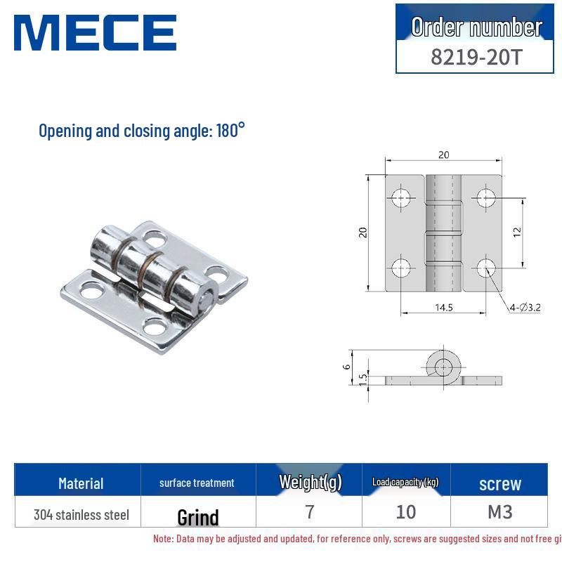 304 Stainless Steel Thickened Cabinet & Wooden Door Hinges