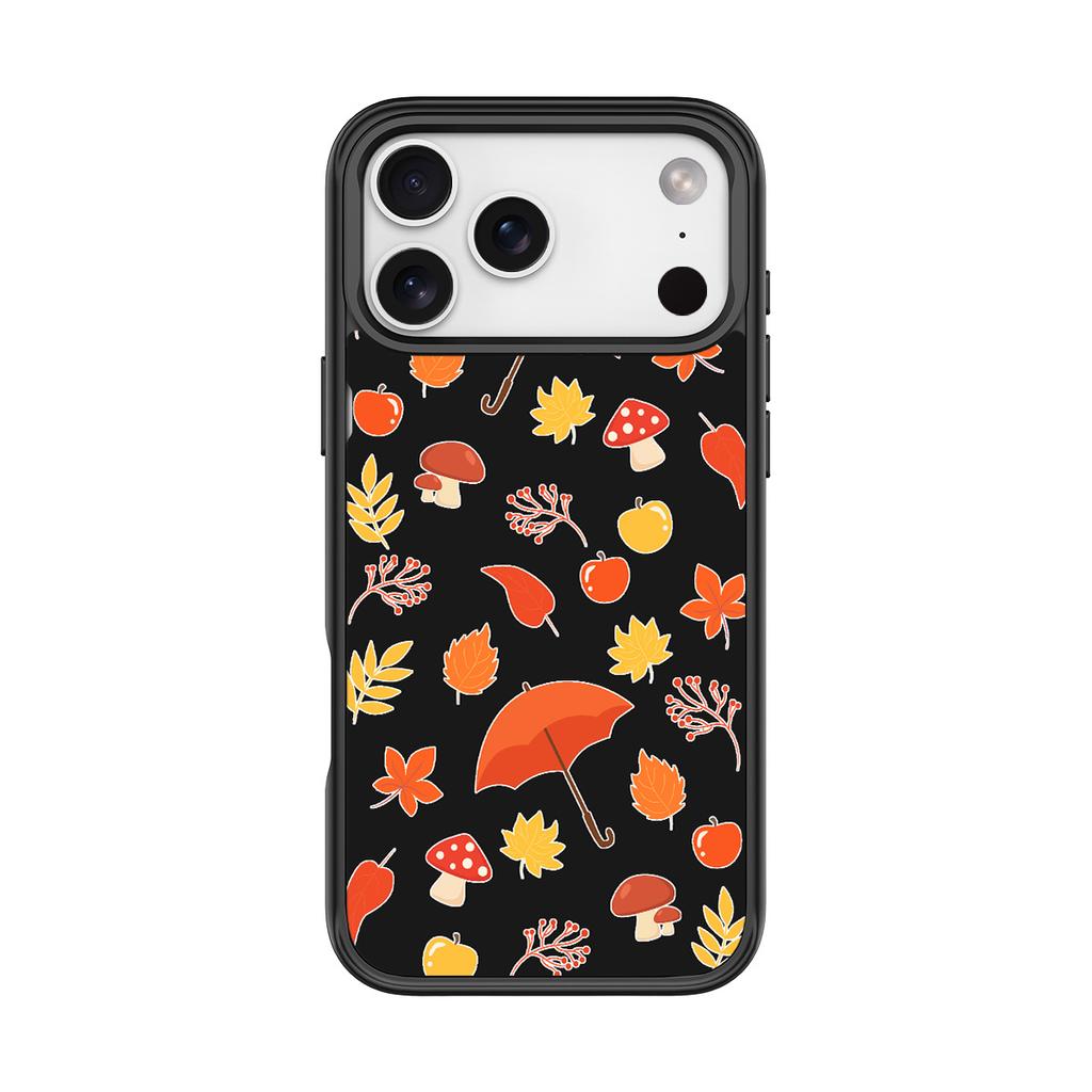 Applicable to Apple 17Pro mobile phone case, advanced sense 16 replaceable back plate 15promax magnetic mobile phone case, autumn black.