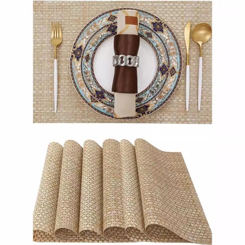 Waterproof PVC Coaster Placemat 45x30 Rectangular Placemat Decorative Bowl Mat Insulation Pad Table Mat Coaster posavasos