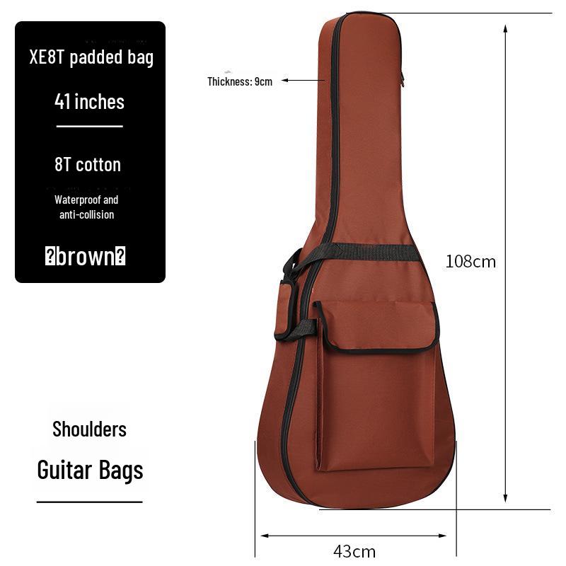Kalınlaştırılmış Pamuk Müzik Aleti Sırt Çantası: Gitar, Bagetler, Klasik Ukulele ve Piyano Aksesuarları İçin Uygundur