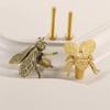 Single Hole Cabinet Door Knobs Bee Wardrobe Drawer Pulls Brass Door Handle  Furniture Hardware