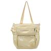 Solid Color Transparent Crossbody Bag Student Handbag Women's Large Capacity Shoulder Tote Bag with Pen Bag