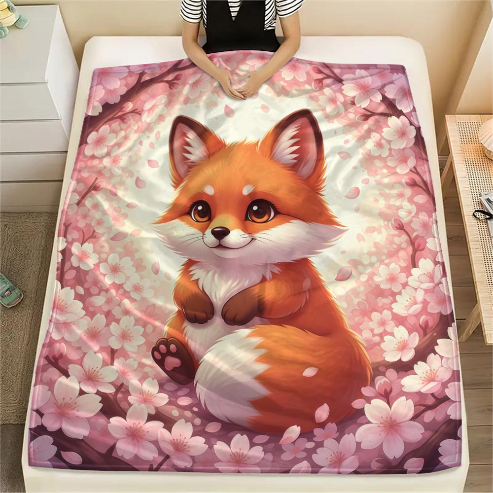 1 Pezzo Coperta in Flanella con Stampa Cartone Animato, Alta Qualità Confortevole per Tutte le Stagioni, Decorazione per la Casa, Calore e Comfort, Perfetta per Regalo di Natale Compleanno