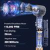 6 In 1 Ionic Hair Dryer 110000 RPM High Speed Blow Dryer Brush Fast Drying with Auto Wrap Curler Hair Dryer Brush Multi-Styler