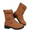 Belt Buckle Martin Boots Women's Winter Round Head Large Size Vintage Medium Boots 43