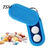 Magnetic Closure Pill Box Compact Slide Design Pocket-sized Practical Storage Solution with Hanging Keyring Hand-assembled Dispenser Case Cutting-edge
