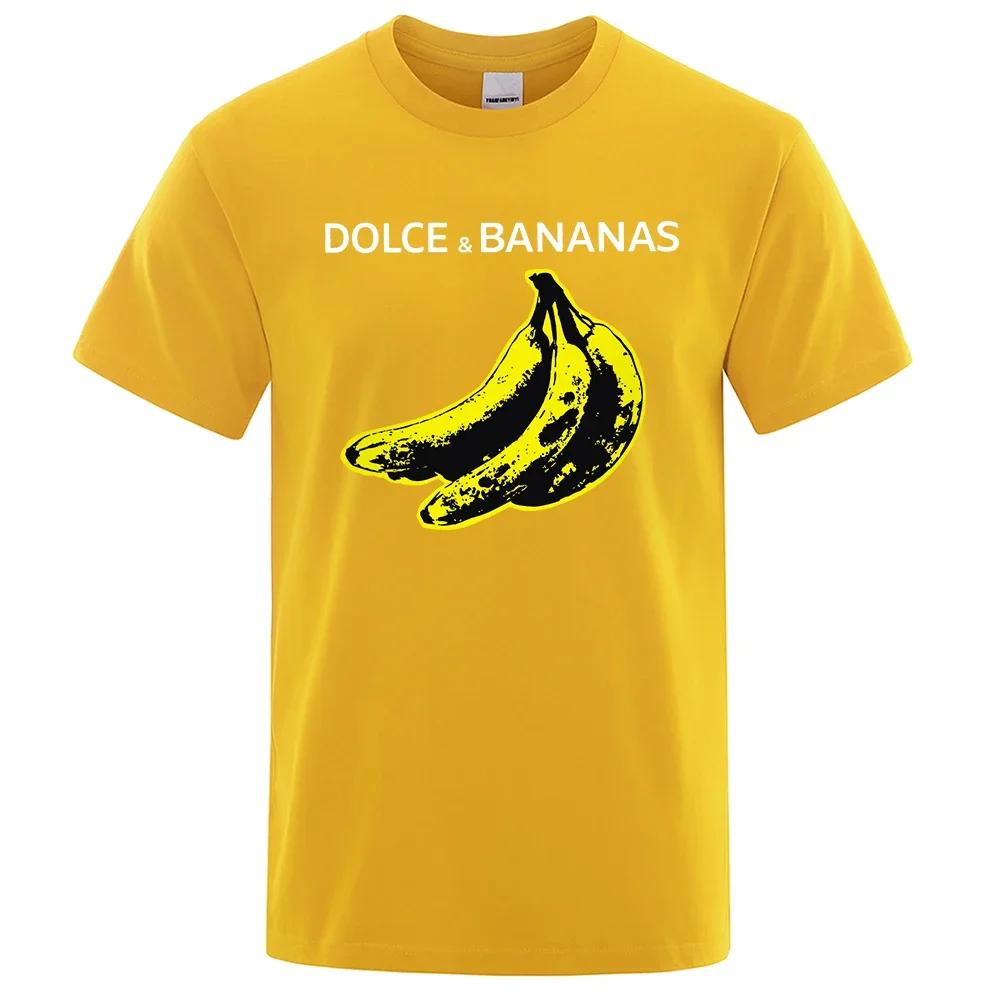 

2025 Dilce & Banana Funny Print T-Shirt Men s Loose Oversized Short Sleeve Fashion Street Cotton Clothing Men 4XL