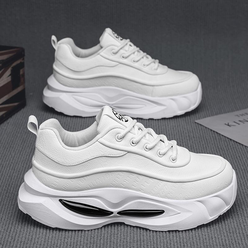 

Модная мужская модная обувь для скейтбординга на толстой подошве, трендовые удобные мужские массивные кроссовки, дизайнерская обувь на плоской платформе 39 белый