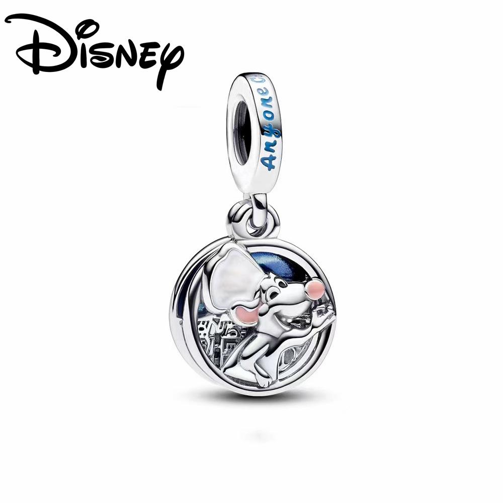 Disney 925 Silber Minnie Stitch Winnie Puuh Anhängerperle geeignet für originales Damenarmband DIY Schmuck Geschenk