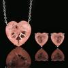 Wind Paraiba Sapphire Pendant Women'S Jewelry Set Emerald Love Necklace Earrings