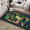 Crocodile, Retro, Gaming Office Carpet Soft Polyester Entrance Carpet Washable Non slip Machine Wash
