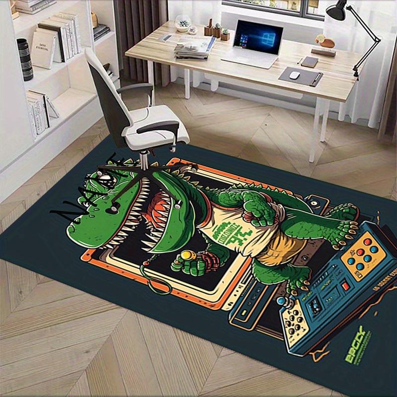 Crocodile, Retro, Gaming Office Carpet Soft Polyester Entrance Carpet Washable Non slip Machine Wash