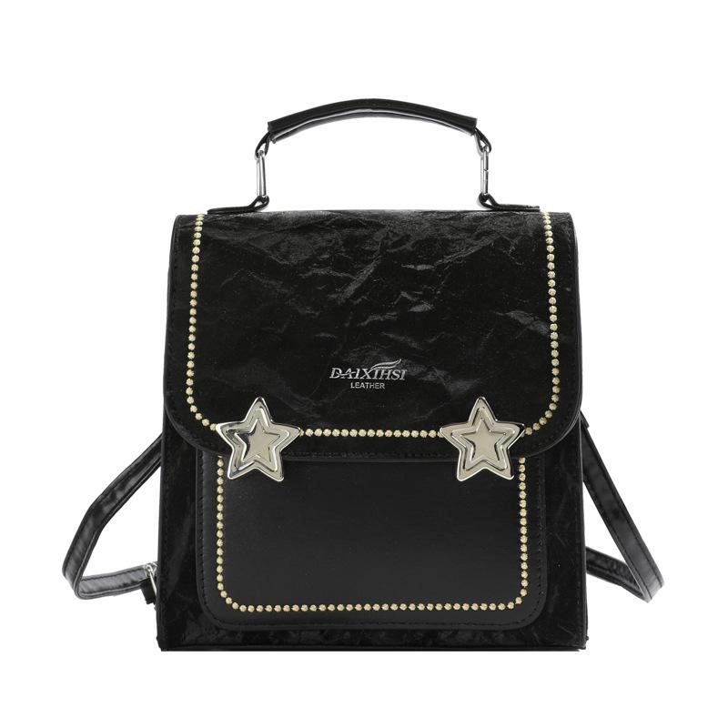 High-value small bag women's 2025 new backpack, portable student schoolbag, fashionable going out backpack