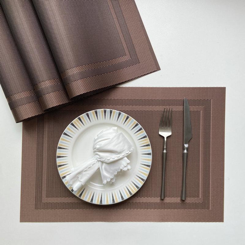 European PVC Non-slip Heat-resistant Table Placemat Set