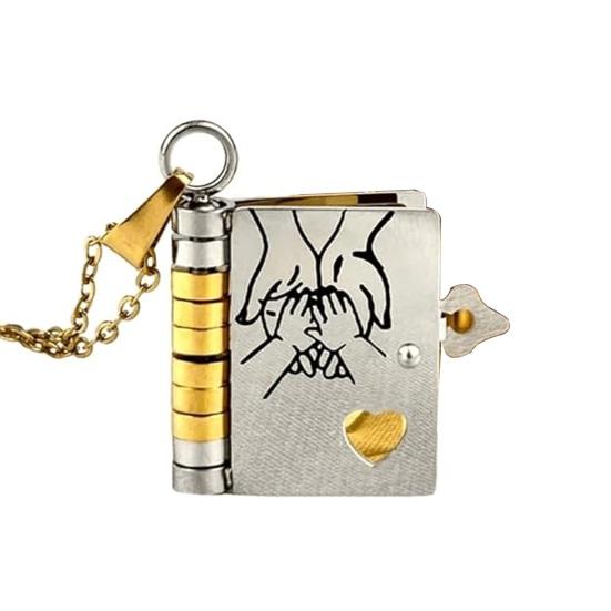 Daughter Book Necklace My Incredible Girl Pendant Stainless Steel Engraved Mini Book Necklace Jewelry Gift