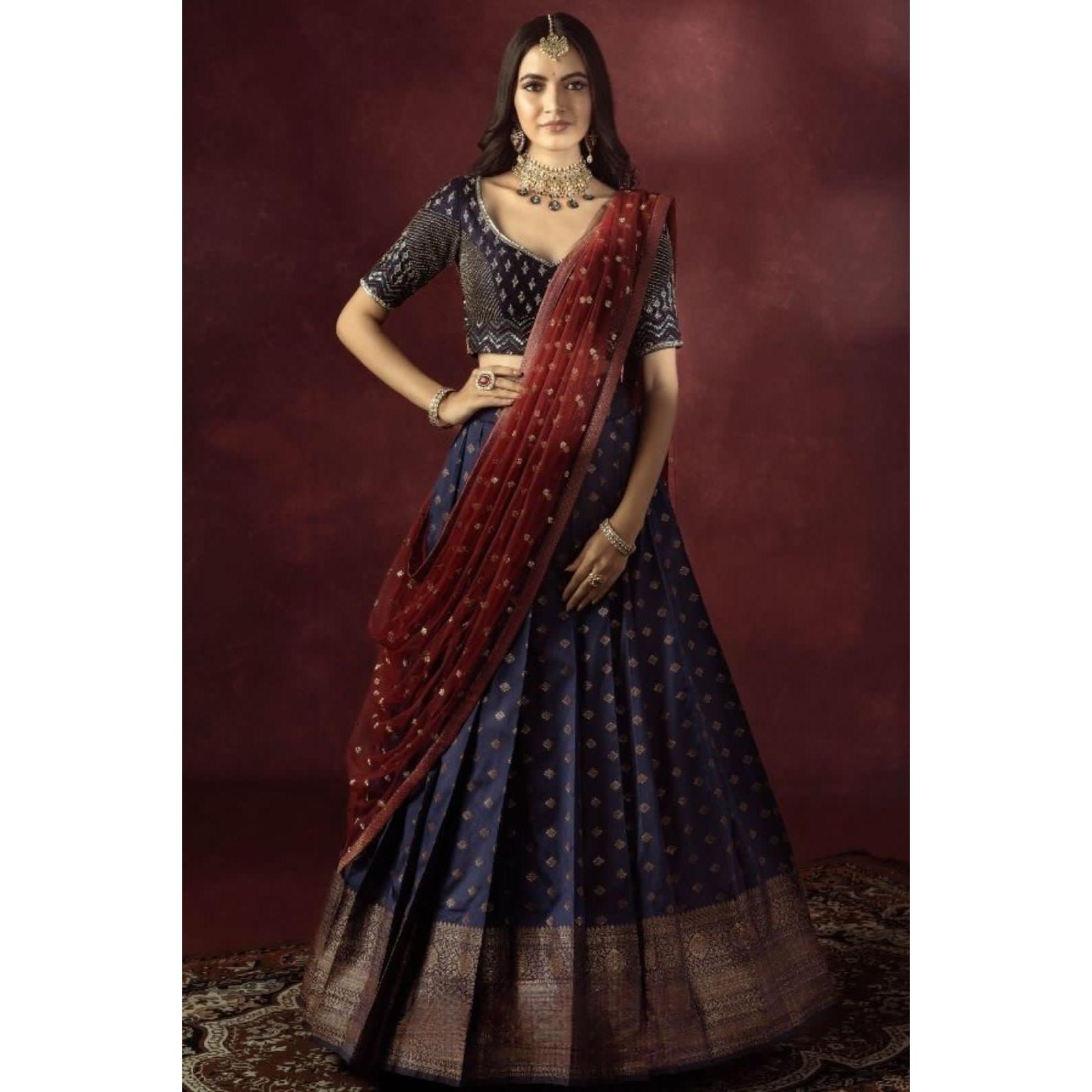 

Kanjiveram Silk PURE Zari HALF SAREE с блузкой вместе с Duppta, LEHANGA UNSTICH МАТЕРИАЛ, КОТОРЫЙ ВЫ МОЖЕТЕ НОСИТЬ СЕБЯ