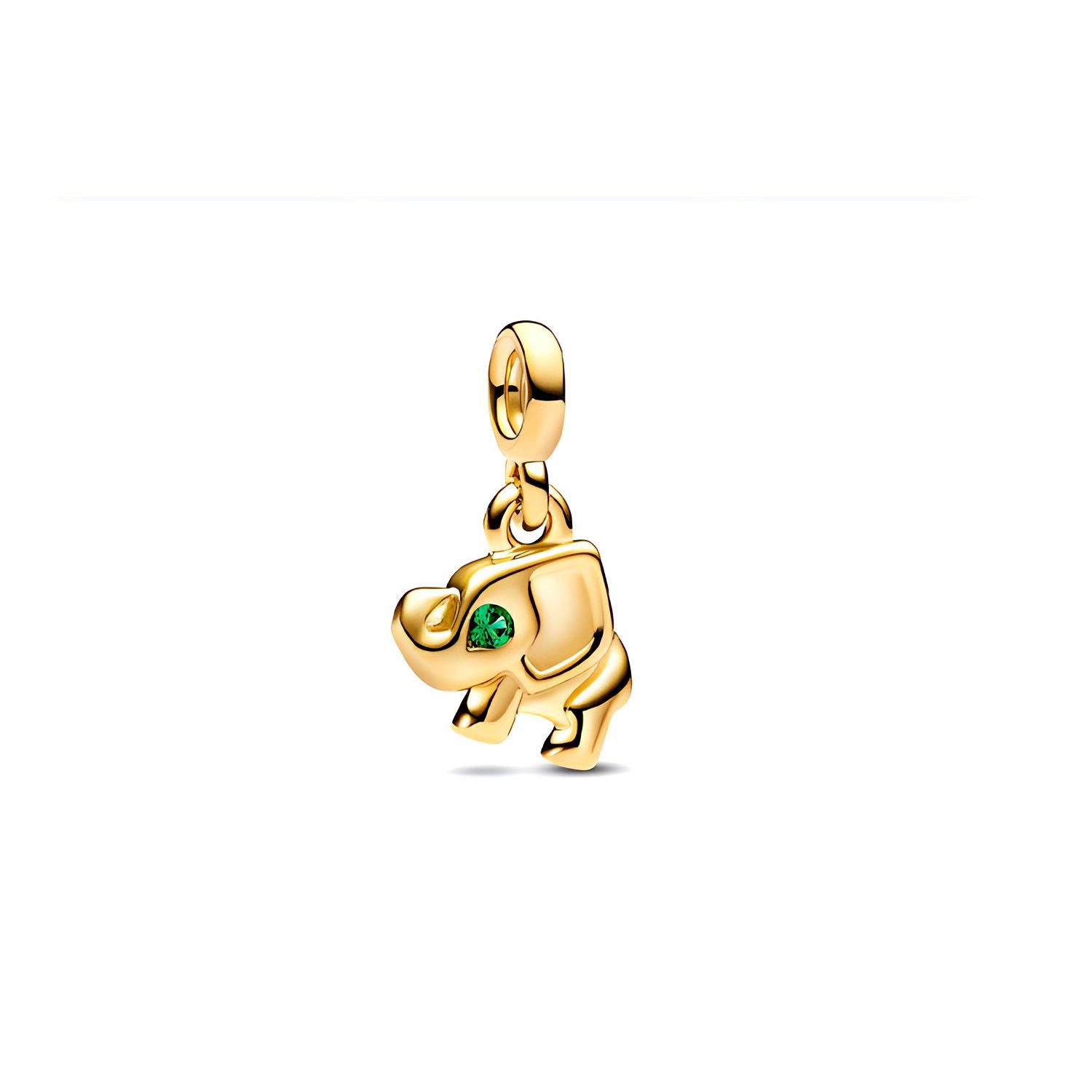 Pandora Animal Pattern Metal Pendant Women jewelry Green Gold 762809C01 Green/Gold