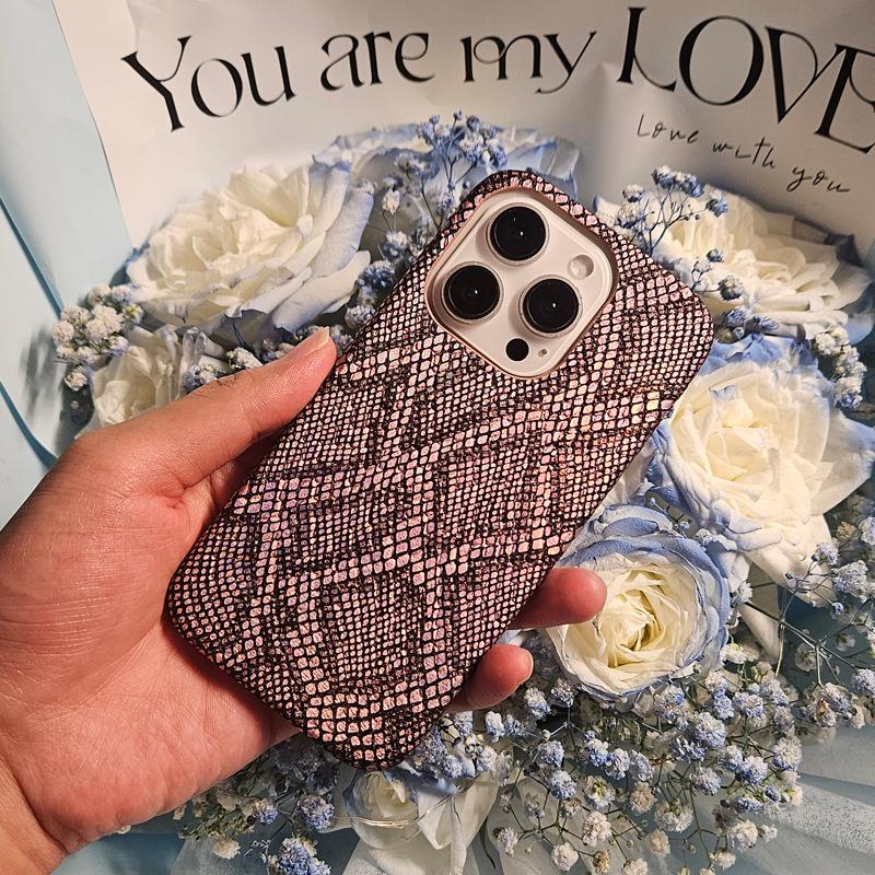 Python Skin Texture Is Suitable for Apple 15promax Phone Case, IPhone13 Half-pack 14/12 Fashionable 11 Sets