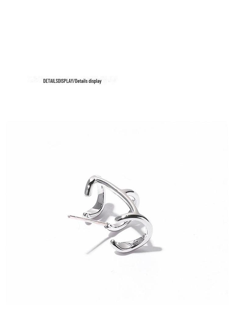 Nohara Aoi Retro Two-Tone Layered Earrings: Simple, Versatile, and Stylish.