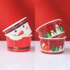 Christmas Santa Claus Paper Bowl Noel Snowman Disposable Bowl Merry Christmas Decor For Home 2025 New Year 2026