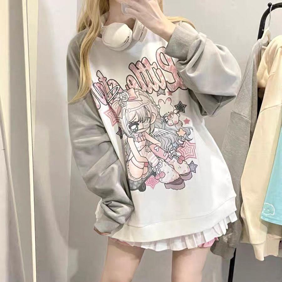 Women s T-shirts Long Sleeve Girls Y2K T-shirts Casual Leisure Street Wear Cute Tees S