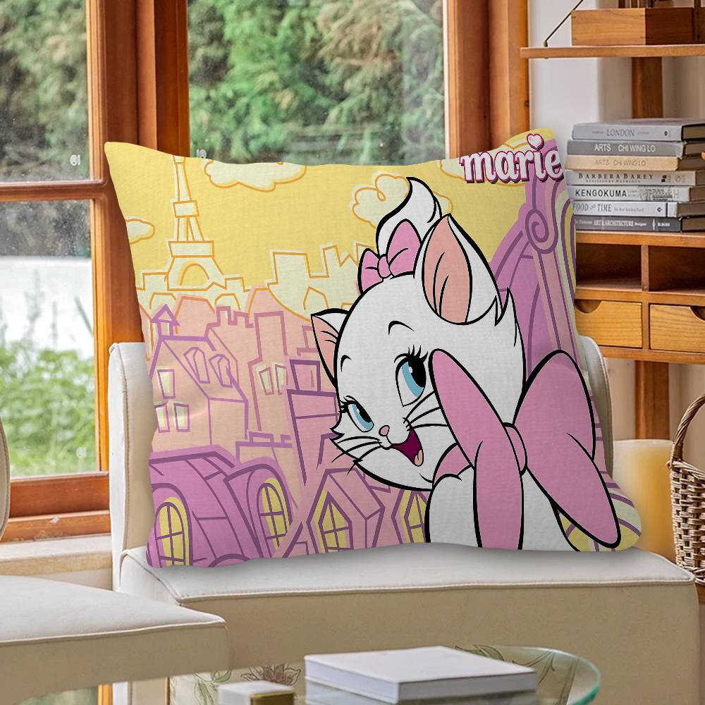 Cute M-Marie Cat Anime Pillow Cover for Bedroom Room and Living Room Sofa Decorative Cushion Cover
