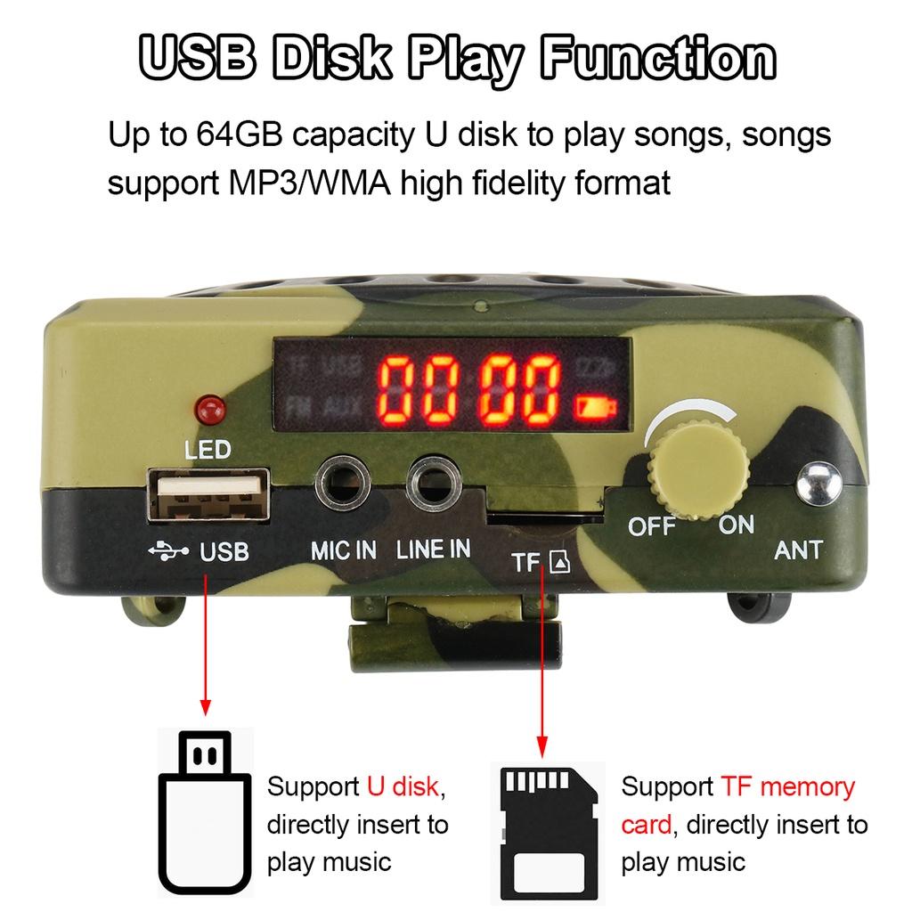 E67 35W Jagdattrappe, elektronischer Vogelrufer, Tarnung, für den Außenbereich, elektrischer Jagdattrappe-Lautsprecher, MP3-Lautsprecher, Fernbedienungs-Set