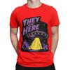 They Are Here UFO Novelty 100 Cotton TShirt UFO Tees Tops For Unisex