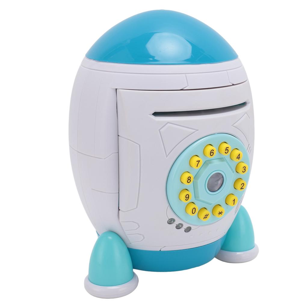 Spaceship Piggy Bank with Password for Kids Automatically Rolling Money Saving Box Money Saving Box