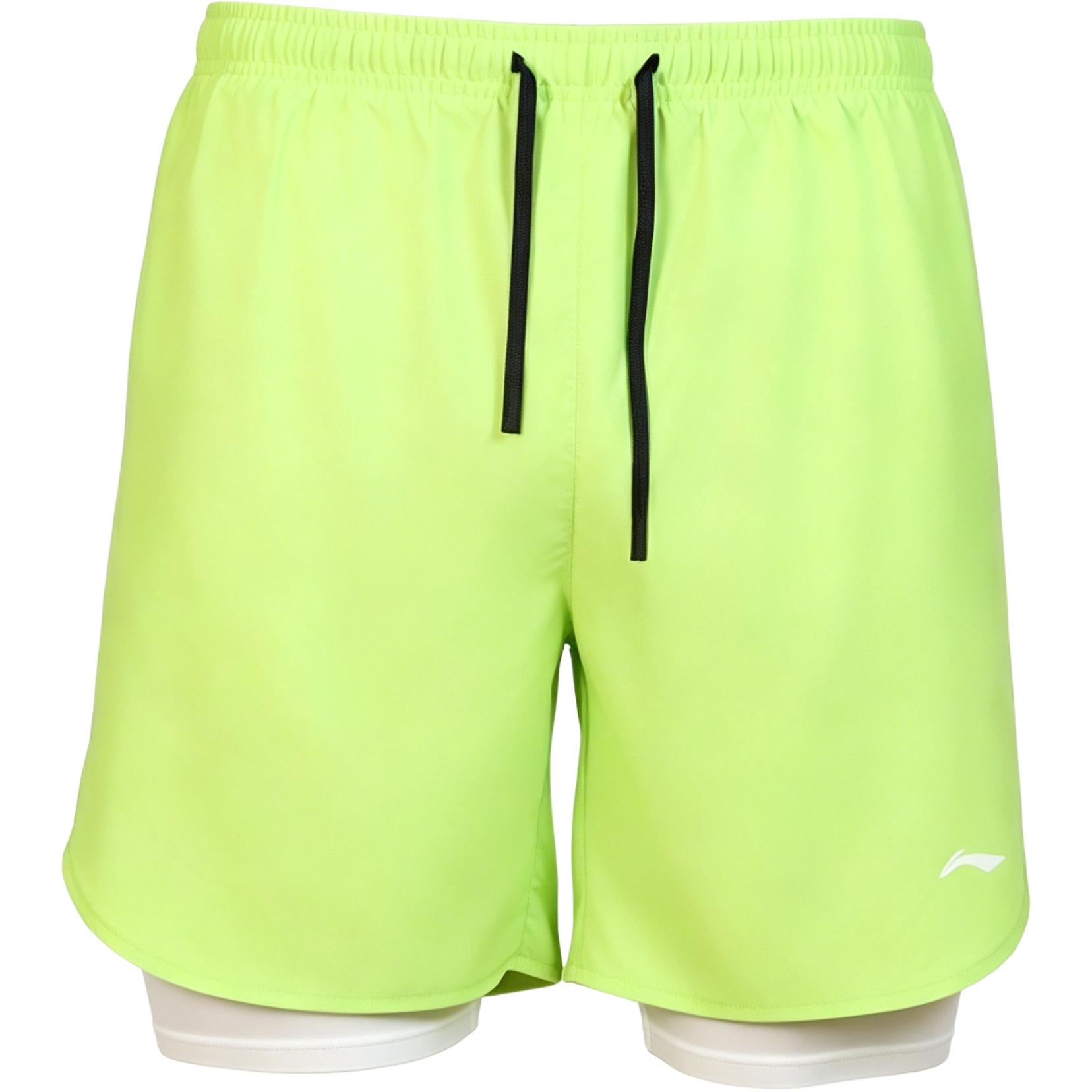 

Li-Ning Double Layer Design Lightweight Breathable Comfortable Swimming Fitness Running Marathon Casual Sports Shorts Unisex shorts LSKT607-4 M