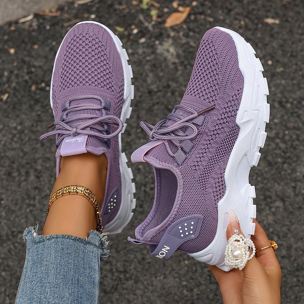 Schuhe Damen beliebt Sommer Damenschuhe vielseitig Sportnetz Einzelschuhe Außenhandel Damenschuhe Fliegenstrick Mesh modisch und atmungsaktiv