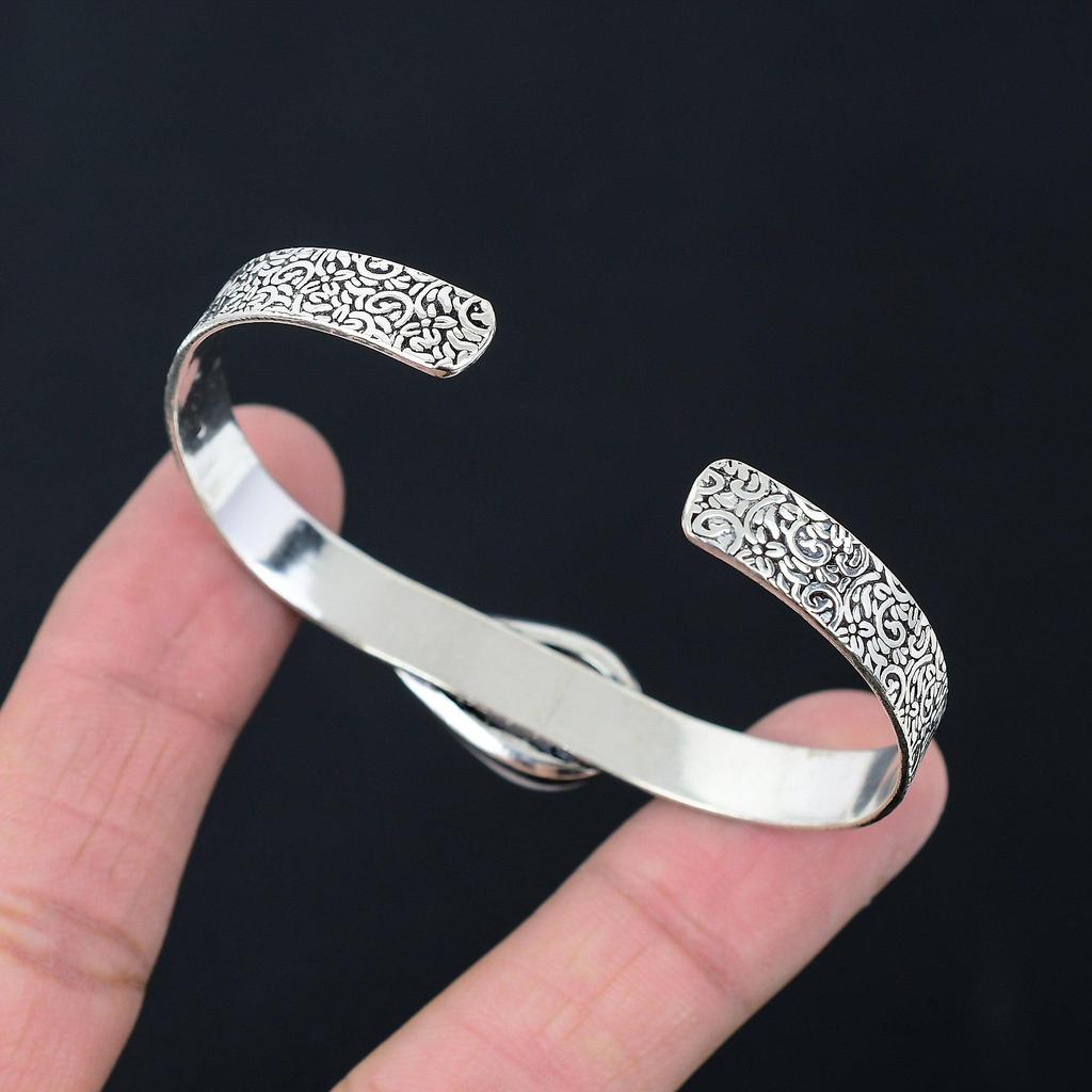 Friendship Day Deal Rose Quartz Stone Daughter New Bangle Bracelet 925 Silver