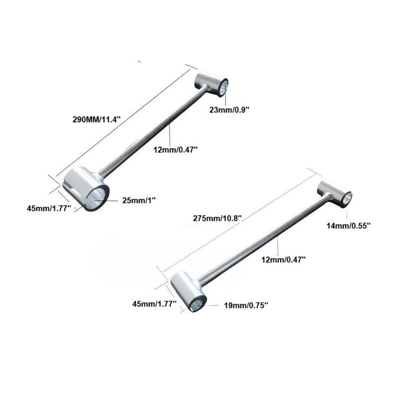 2pcs Hinge Gaps Adjusting Wrench Double Head Door Hinge Repair Spanner Labor-Saving Wrench For Home Hinge Gaps Repair Tools