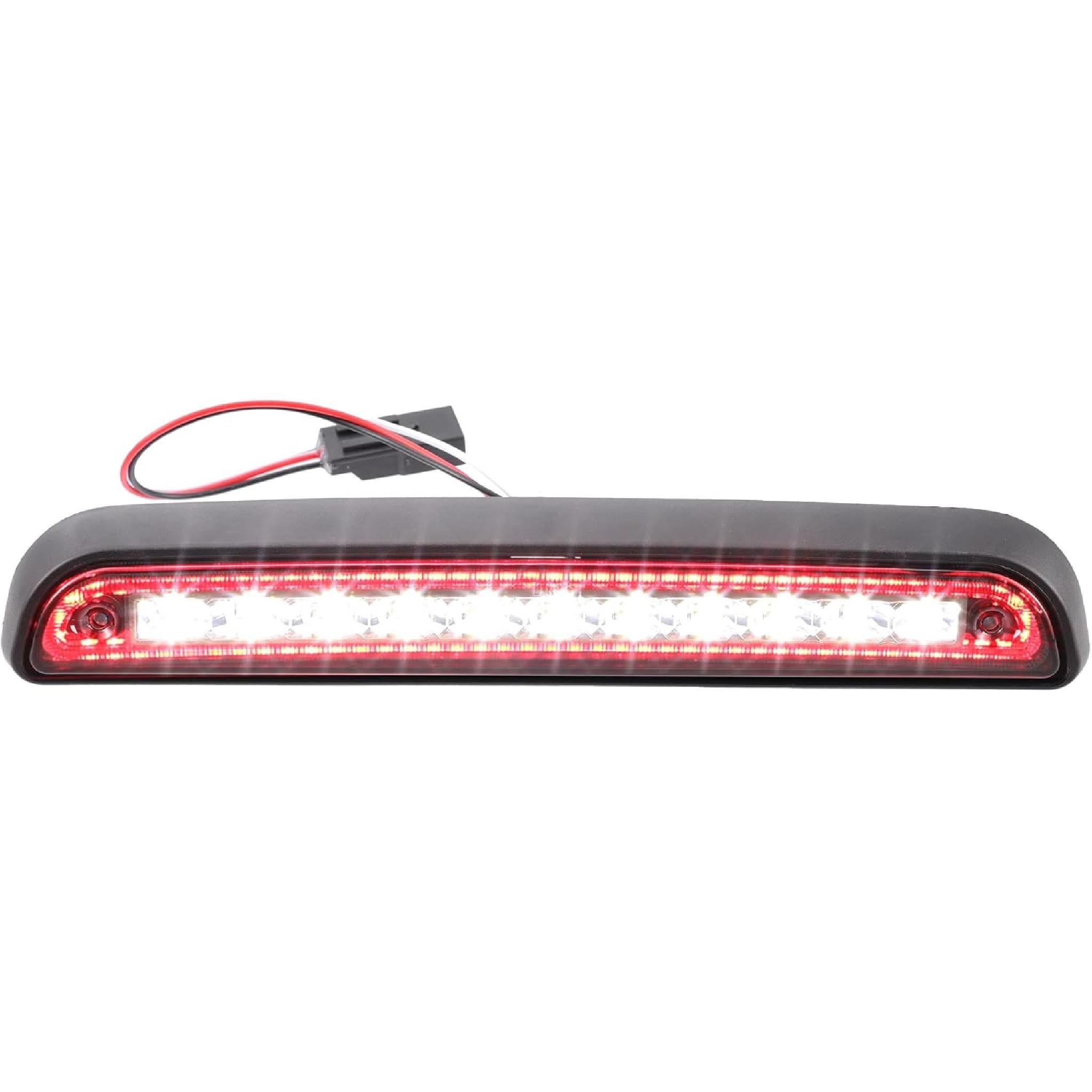 LED Third 3rd Brake High Mount Stop Light Brake Tail Cargo Light for Ford F150 1994-1996 Black Housing Smoked Lens