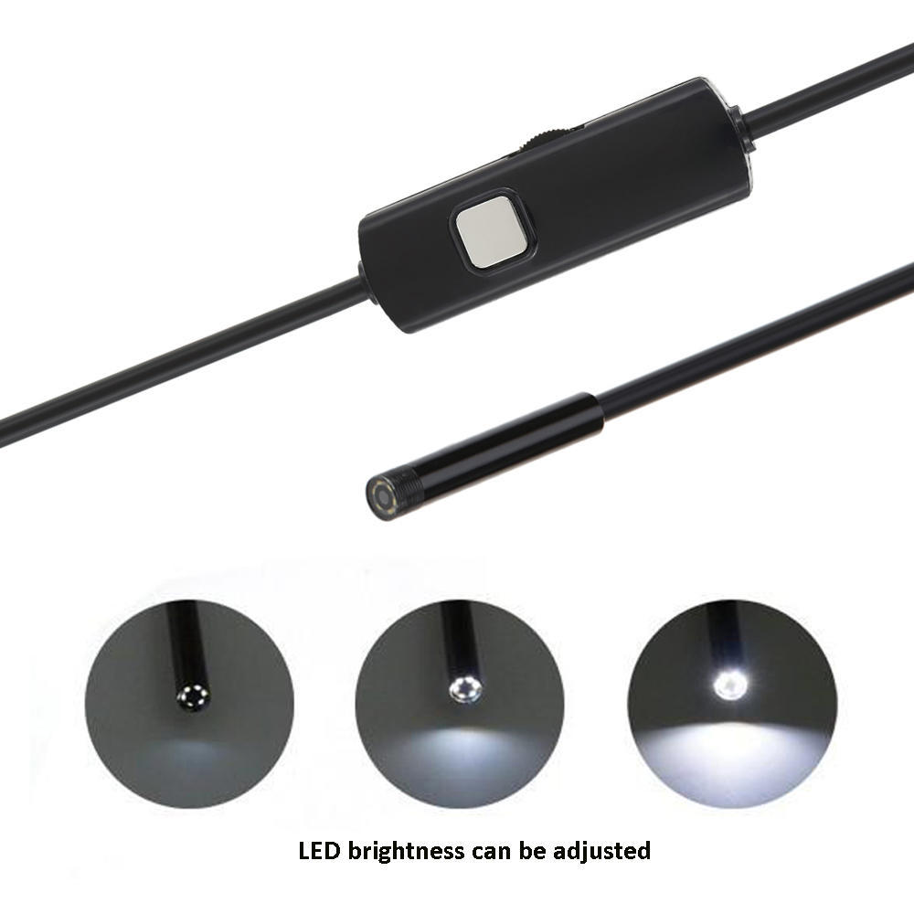 5.5mm 1.5m Digital USB Endoscope Borescope Handheld Inspection Snake Camera 6 Adjustable Led for Android Smartphones