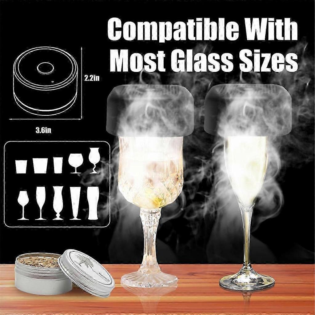 Whiskey Smokey Kit with Built-in Lighter and 6 Flavored Wood Chips - No Butane Needed Cocktail Smok