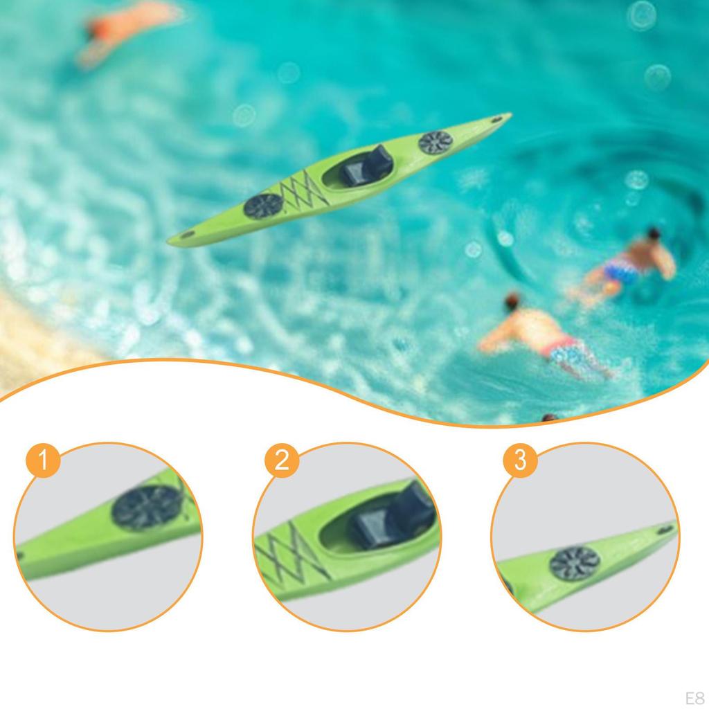 1/64 Kayak Model Ornament Decorative Simulation Collection Sand Table Toys Ship for DIY Scene