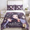 Juego de Ropa de Cama con Estampado de Demon Slayer Nezuko Ropa de Cama Matrimonial Queen Doble Individual King Size Funda Nórdica Juego de Ropa de Cama de Lino Regalo para Niños Adultos