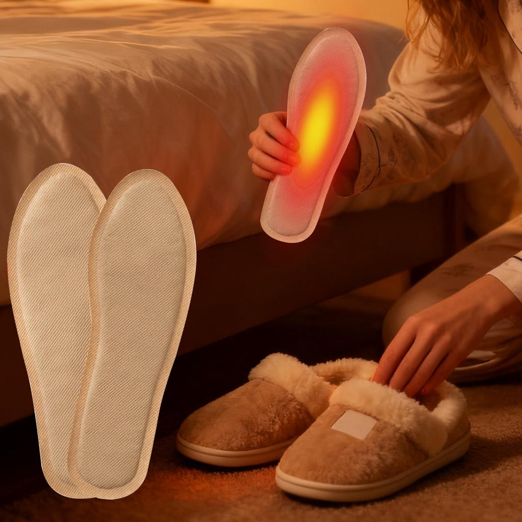 10 Pairs Insole Foot Warmers Disposable Air Activated Warmers Continuous Heat Feet Warmers for Hunting and Outdoor Sports