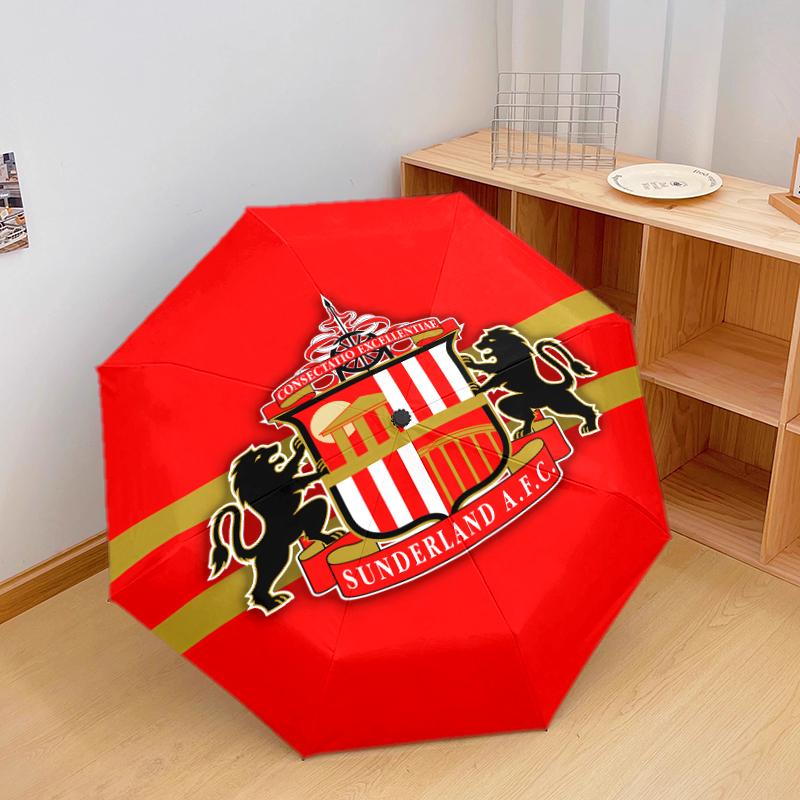 1 PC Automatic Folding Umbrella - Crystal Palace Football Club Pattern, Portable & Foldable Design with 8 Ribs, Christmas Birthday Gifts