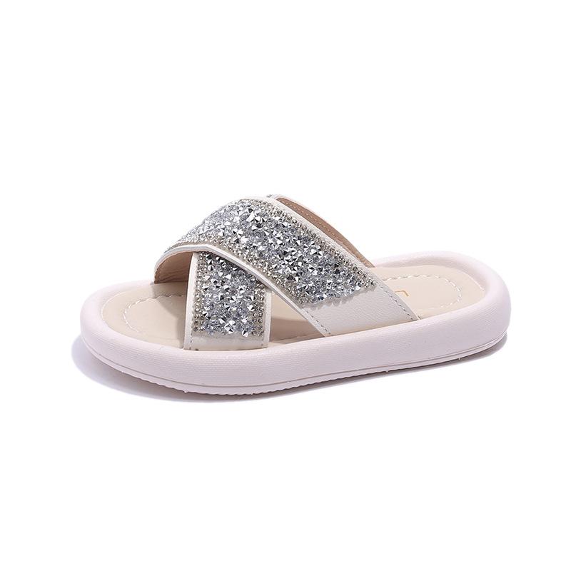

Girls Sandals - Slip-on Casual Soft-soled Shoes 25 срібний