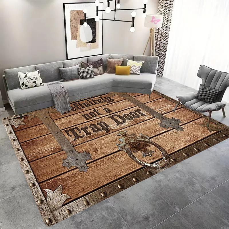 

Minimalist Vintage Door Pattern Kitchen Mat Thickened Non Slip Durable Entrance Doormat Porch Home Decor Floor Rug 1PC 40x60cm