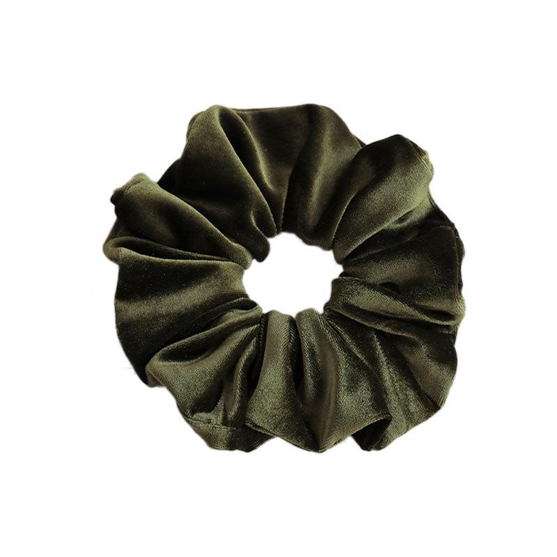High-Elasticity Golden Velvet Hair Scrunchies for Women – Autumn/Winter Collection