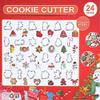Pack of 24 Christmas Biscuit Molds Pastries Decorating Molds Biscuit Moulds 430Stainless Steel Cutting Molds for Biscuit
