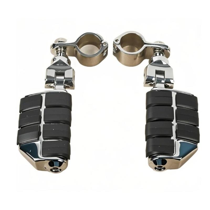 Retro Style Motorcycle Footrests Textured Rubber surfaces Adjustment Aluminum Foot Pegs Simple Installs for Bike 883