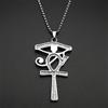 Stal nierdzewna Oko Ra Horus Ankh Krzyż Łańcuszek Naszyjniki Męskie Statement Mitologia Dżety Egipskie Oczy Symbol Biżuteria